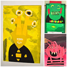 3rd Grade Color Emotion Monsters Elementary Art Projects Color Art Lessons Colors And Emotions