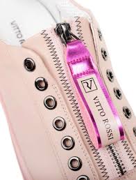 VITTO ROSSI // CHAMPAGNE PINK STAR LEATHER SNEAKERS