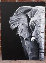 Black And White Acrylic Painting For Beginners Jetzt Sale 20 Elefant Afrika Schwarz Weiss Malerei Acryl Leinwand Dschung Acryl In 2020 Black Canvas Paintings Elephant Canvas Elephant Painting Canvas