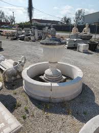 Concrete Fountain With Border Patio Garden Fountain Basin Fountain For Sale Berthasfountains Com Concrete Fountains Backyard Water Fountains Fountain