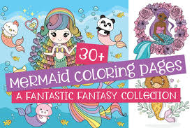 The pdf is easy and quick to download so the kids will be happily coloring, in just a few minutes. 30 Mermaid Coloring Pages Free Fantasy Printables Print Color Fun