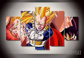 5 piece hd print dragon ball super goku and vegeta poster paintings on canvas wall art for home decorations wall decor artwork (20x35 20x45 20x55cm) visit the haoshunda store 4.6 out of 5 stars 49 ratings Dragon Ball Z Vegeta 5 Piece Canvas Limited Edition Customized Canvas Art Dragon Ball Z Vegeta Canvas