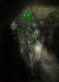 Half Life Oppsing Force Dark Tunnel With 2 Green Eyes Cpl Adrian Shephard Life Art Military Art Cosmic Horror