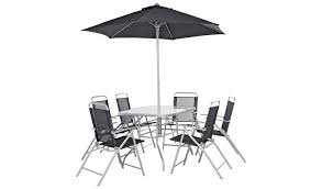 Outdoor table setting 6 seater. Buy Argos Home Pacific 6 Seater Metal Patio Set Black Silver Patio Sets Argos
