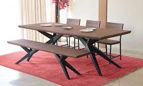 Airloft Modern Acacia Wood 6 Piece Dining Set Solid Wood Dining Set Dining Table Chairs Dining Table