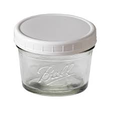 Perfect for the freezer and refrigerator as well as dry storage. Ball Regular Mouth Jars With Storage Caps 4 Oz 4 Count Walmart Com Walmart Com