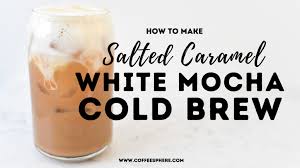 The cold brew blend is a balance of washed african arabica coffee beans with a citrus flavor along with latin american arabica coffee beans which are responsible for the sweet and chocolate notes of the drink. Salted Caramel White Mocha Cold Brew Starbucks Secret Menu Recipe Coffeesphere