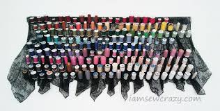 A nifty, cheap, practical solution. Make Your Own Sewing Thread Rack I Am Sew Crazy