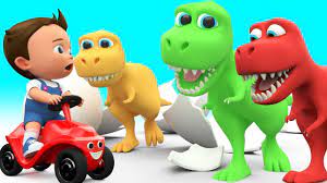 Cartoon Dinosaurs T Rex 3d Baby Fun Learning Colors For Children With Dinosaurs Kids Toddler Edu Youtube