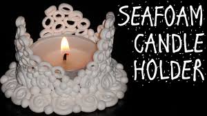 Polymer Clay Seafoam Candle Holder Tutorial Youtube
