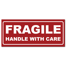 Do not include these words. Small Fragile Handle With Care Stickers