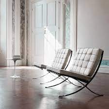 Barcelona chair (replica) white leather great condition! Mies Van Der Rohe Barcelona Chair Knoll Palette Parlor Modern Design