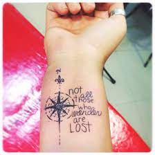 This quote from a j.r.r. Not All Those Who Wander Are Lost Lost Tattoo Tattoos Cool Tattoos