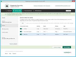 Service Orders For Events That Occur In Kaspersky Endpoint Security Cloud And Kaspersky Security For Microsoft Office 365