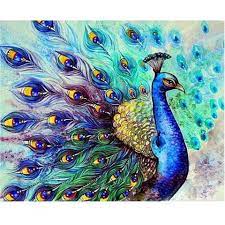 Beautiful Peacock Diy Painting By Numbers Kit Paint By Number Diy Painting Peacock Painting