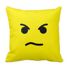 Simple Angry Yellow Face Throw Pillow Zazzle Com Mad Face Pillows Throw Pillows