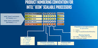 Intel Xeon Scalable Processor Family Platinum Gold Silver
