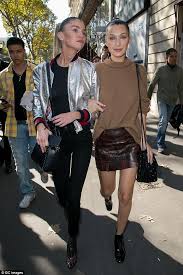 8:27 am, march 29, 2018. Bella Hadid And Stella Maxwell Show Off Their Svelte Figures At Pfw Fashion Paris Fashion Week Fashion Week