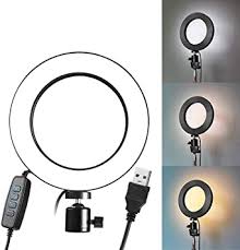 Amazon Com Datingday Portable Led Ring Light Dimmable Usb 5500k Fill Lamp For Photography Phone Video Live With 3 Kind Adjustable Light Camera Photo
