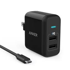 Anker was founded in 2011 in california, the brainchild of a group of friends working at google. Anker 24w 4 8a 2 Port Usb Charger Sg Plug With Micro Usb Cable