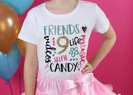 Birthday Shirt Ideas For 8 Year Old Boy Girls Nine Birthday Shirt 9th Birthday Girl Shirt 9th Birthday Girl Shirt Girls 9th Birthday Girl Birthday