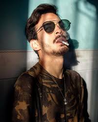 Bonnie sunglasses in Steel Blue with Brown