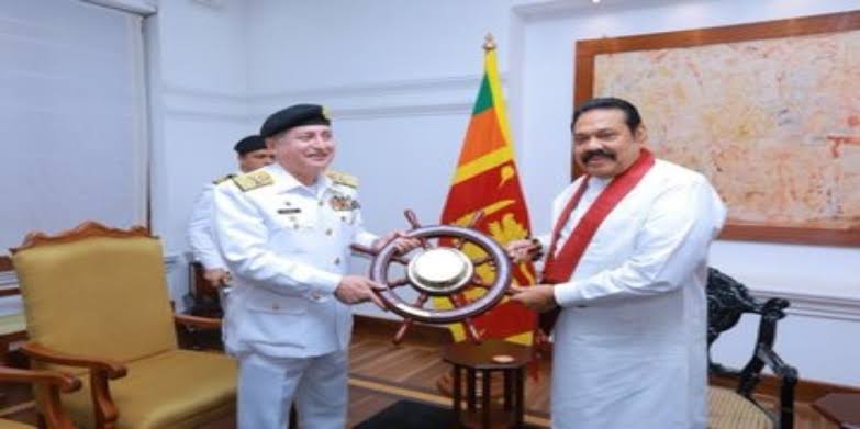 Image result for CNS Admiral Zafar Mahmood meets Lankan PM and Military Heads"