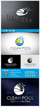 Logo Design Template Made On Clean Pool Theme With Simple Contents This Logo Can Be Used By Pool Swimming S Pool Cleaning Cleaning Logo Logo Design Template