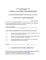 National defense authorization act for fiscal year 2018 Fillable Online Optional E Mail Utility Bill Authorization Town Of Bow Island Fax Email Print Pdffiller