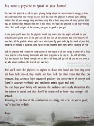 You Want A Physicist To Speak At Your Funeral Funeral Atheism Physicist