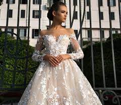 Off Shoulder Wedding Dresses Romantic Lace Tulle And Mesh A Line Gown With An Illusion Ha Wedding Dress Necklines Long Wedding Dresses Wedding Dresses 2017