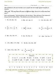 More lessons for algebra math worksheets. Multi Step Inequalities Graphing Inequalities Multi Step Inequalities Solving Inequalities