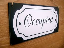 Occupied Vacant Double Sided Bathroom Door Sign Housewarming Gift Idea Bathroom Door Sign Bathroom Signs Room Signs