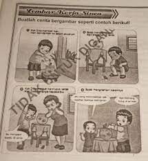 Salah satu contoh cerita bergambar yang sudah mendunia dan mempunyai banyak penggemar 20 contoh gambar ilustrasi cerita. Buatlah Cerita Bergambar Seperti Contoh Berikut Brainly Co Id