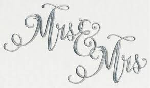 Mrs And Mrs Bride And Bride Wedding Towel Embroidered Waffle Etsy Urban Threads Embroidery Designs Urban Threads Embroidery