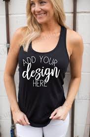 Black Tank Model Mock Up Next Level 1533 Black Tank Model Mock Up Next Level Tank Model Shirt Mock Up Tank Top Shirt Model Black Tank Shirt Designs Fashion