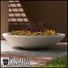 Low Profile Round Planter Pot Fiberglass Bowl Planters Unlimited Flower Pots Outdoor Planters Large Bowl Planters