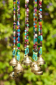 Hangen Sie Mobile Glas Sonnefanger Perlen Mobile Mit Messing Glocken Boho Schicke Dekor Garten Glocken Im Freien Hang Wind Chimes Diy Wind Chimes Brass Bells