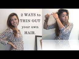 When you have super thick hair and you get frustrated, as long as you thin out all over in a balanced way and cutting only 1 or 2 t. How To Thin Out Your Own Hair 2 Ways Youtube