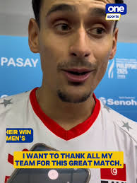 “THEY WERE UNSTOPPABLE IN DEFENSE AND THEY SERVED WELL.” ✊ Tunisia’s top  performer, Oussama Ben Romdhane, expressed his happiness to be in the  Philippines and praised Alas Pilipinas Men for their ...