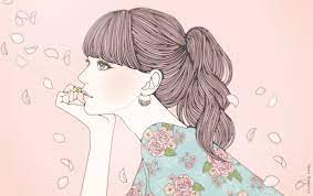 イラスト 絵 アート illustration art デザイン drawing 女性 女性イラスト 春 桜 花 花柄 ピンク pink web http naho tv twitter https twitter co イラスト イラストレーター キュートなアート