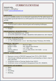 Resume Blog Co Resume Sample Cma Fresher