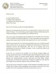Gov Pence Recommendation Letter For Sue Ellspermann As Ivy Tech President Nwitimes Com