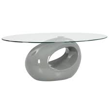 Oval coffee table, wood top sturdy metal frame leg modern sofa side table sanswood 4.5 out of 5 stars (284) $ 182.00. Vidaxl Coffee Table With Oval Glass Top High Gloss Grey 282987 Coffee Tables Aliexpress
