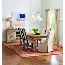 Home Decorators Collection Highland Sandblasted Natural Dining Table 9528600980 The Home Depot Dining Table Beach Dining Room Decor