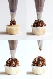 Four Easy Ways To Frost A Cupcakes With An Open Star Tip Chocolate Buttercream Cupcakedecoratin Cupcake Frosting Techniques Cake Decorating Cupcake Recipes
