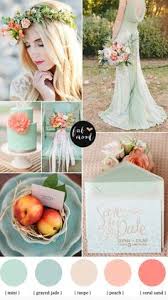 Sage and peach and coral wedding bouquets. Mint Peach And Hint Of Coral Wedding Wedding Mint Green Peach Wedding Theme Green Wedding Colors