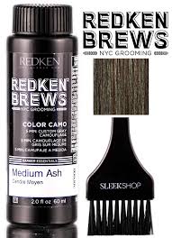 Redken Brews Color Camo 5 Minute Custom Gray Camoflauge Hair Color With Sleek Tint Brush Dark Natural