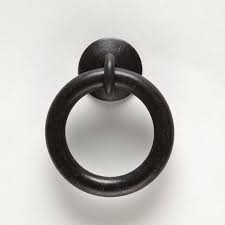Large Thick Ring Pull Wrought Iron Kitchen Hardware Ring Etsy Iron Pulls Wrought Iron Hardware Thick Ring