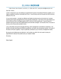 Amazing Inventory Associate And Driver Cover Letter Examples Templates From Our Writing Service